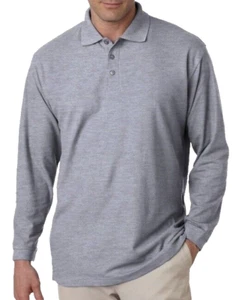 Polo Ultra Club uomo 3XL manica lunga taglia XXXL grigio piqué casual nuova con etichetta - Foto 1 di 1