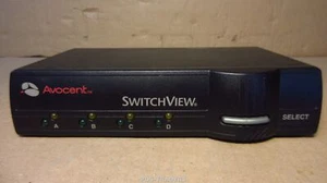 Commutateur KVM PS/2 VGA Avocent SwitchView 4 ports souris clavier 520-195-005 - PAS D'alimentation - Photo 1/4
