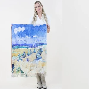 WEIZENFELDER MIT SCHNITTERAUVERS von Van Gogh bedruckter weicher Schal - Bild 1 von 3