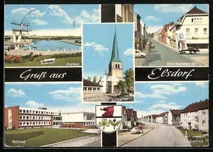 AK Elsdorf / Hambach, Freibad, Kath. Kirche, Rathaus, Köln-Aachener Str., Siedl  - Picture 1 of 2