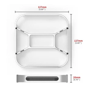 Support de refroidissement de bureau pour Mac Mini avec flux d'air optimal et aj - Afbeelding 1 van 12