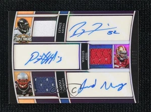 2010 Triple Threads Relic Combos /27 Ray Lewis Patrick Willis Jerod Mayo Auto - Picture 1 of 3