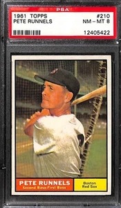 1961 TOPPS #210 Pete Runnels PSA 8 NM-MT 12405422 - Picture 1 of 2