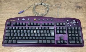 Vintage Yahoo PC Tastatur Crystal Purple Y2K iMac N64 Ära 2000 - Bild 1 von 18