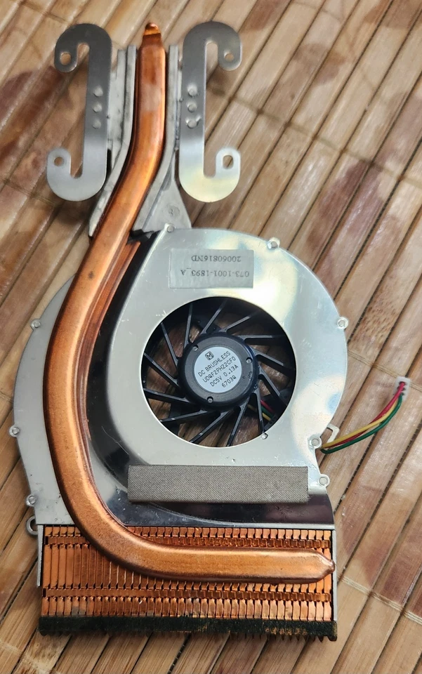 Ventilador de refrigeração Sony PCG-7R2L 15,6" genuíno CPU com dissipador de calor 073-1001-1893_A NT* - Imagem 1 de 3