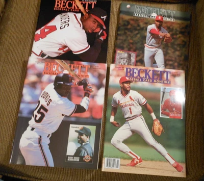 (1992-1996) 4 Vtg Beckett Baseball Sportscard Guide Magazines Lot, Barry Bonds - Image 1 of 4