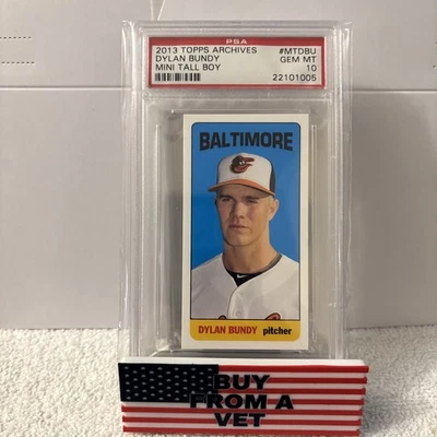 2013 Topps Archives 1965 Football Mini Tall Boys Dylan Bundy PSA 10 - Image 1 of 2