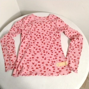 Thereabouts Girl Top S Hot Pink Floral Retro Kids Fashion Repreve Sustainable - Picture 1 of 8