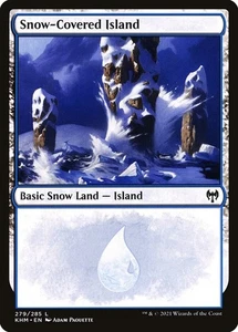 Snow-Covered Island #279 1x FOIL KHM MTG Kaldheim Common MINT basic snow land - Picture 1 of 1