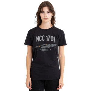 Star Trek The First Enterprise Ladies T-Shirt S-2XL, Black - Picture 1 of 5