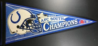 Вымпел чемпионов NFL Indianapolis Colts 2003 AFC South Conference - 30 дюймов - Изображение 1 из 4