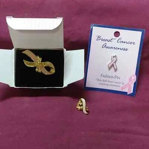 Breast cancer awareness lapel pins. 3 piece LOT - Picture 1 of 5