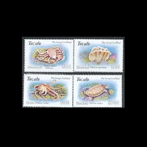 TUVALU, Sc #638-41, MNH, 1993, Vita marina - Foto 1 di 1