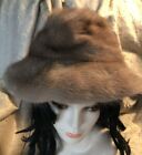 VTG 60's~Irene of New York~Natural Autumn Haze Mink Cloche~Downturned Brim Hat