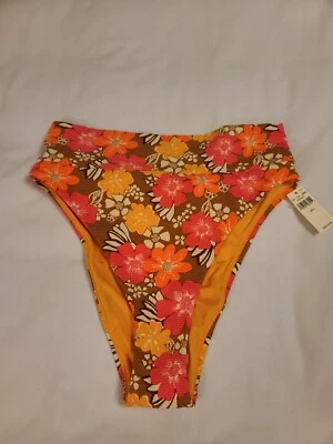 Parte inferior de bikini colorida brillante AERIE NUEVA CON ETIQUETAS (solo parte inferior); talla S Foto 1 de 4