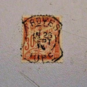 FRANCIA 1894 - SEGNATASSE C. 30 ROSSO ARANCIO usato - Foto 1 di 2