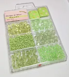 Cuentas para Fabricación de Joyería VERDE Mezcla CUENTAS DE PLÁSTICO Cubo Redondo Artesanía Variedad Cuentas - Imagen 1 de 11