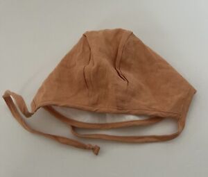 Briar Baby Cotton-Lined Linen Bonnet Hat Rust Size 2-4Y NEW