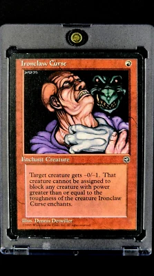 1995 MTG Magic The Gathering Homelands #76 Ironclaw Curse Rare Vintage Card NM - Image 1 of 4