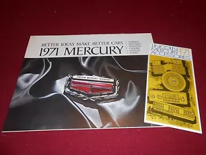 1971 MERCURY BROCHURE + 71 ACCESSORIES CATALOG COUGAR MONTEGO COMET MARQUIS Etc. - Foto 1 di 4