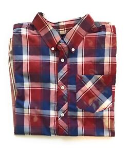Browning plaid shirt, Snagz Custom Bleach, Sz XL, Short Sleeve T19/A13