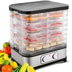8 Etagen BPA-frei Dörrgerät Dörrautomat Dörrer Obsttrockner Dehydrator Edelstahl - Bild 1 von 9