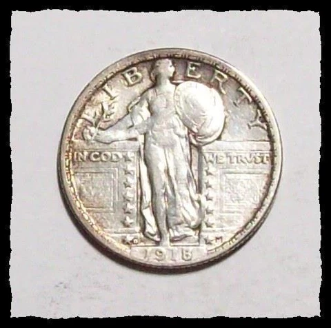 1918-D   STANDING LIBERTY QUARTER   Nice XF  #17D7 Cover