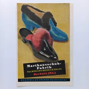 1943 Marthaus Schuhfabrik Heinrich Brand Oschatz Sachsen, Werbeanzeige, Werbung - Bild 1 von 1
