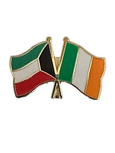 Kuwait und Irland Emaille Reversnadel Abzeichen - Bild 1 von 4