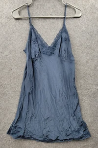 Camicia da notte donna blu Gold Hawk slip camicia taglia L 100% seta - Foto 1 di 5