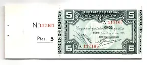 BILLETE / BANKNOTE 5 PESETAS EMITIDOS POR EL BANCO DE ESPAÑA, BILBAO, 01-01-37 - Imagen 1 de 2