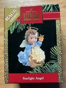 1990 Hallmark Keepsake Ornament Magic Light Up Starlight Angel Holiday Christmas - Picture 1 of 6