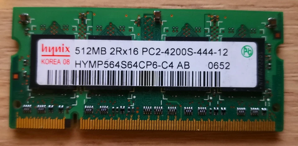 Memoria Ram Hynix HYMP564S64CP6-C4 AB 512MB DDR2 SDRAM PC2-4200 (DDR2-533) - Immagine 1 di 2