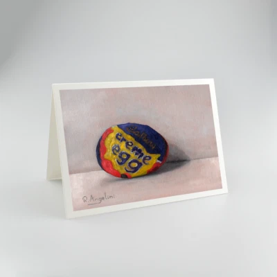 Crème Egg - A5 High Quality 312gsm Blank Greetings Cards - Image 1 of 4