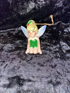 Vintage Porcelain Tinker Bell Christmas Ornament Disneyland Park Made in Japan - Picture 1 of 6