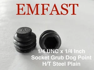 1/4 UNC x 1/4 Innensechskant Madenschraube Dog Point H/T Stahl American Screws Bolt - Bild 1 von 2
