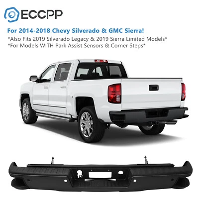 Rear Bumper Assembly for 2014-18 Chevy Silverado GMC Sierra 1500 w/ Sensor Hole Foto 1 de 4