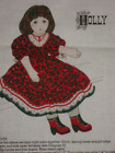 Vintage Cranston Print Works Holly Christmas Doll Cut & Sew Fabric Panel