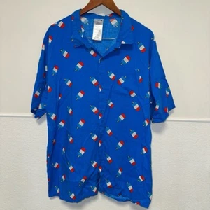 Isaac Morris: Camisa "Paleta" Abotonada, Talla Hombre XXL Color Azul y Rojo - Imagen 1 de 10