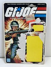 Vintage 1982 GI Joe Zap Bazooka Solr UNCUT Peach File Card Straight Arm 11 Back