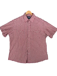 Vintage Wrangler Shirt Mens XL Purple White Pearl Snaps Sawtooth Western Y2K - Bild 1 von 13