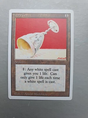 Ivory Cup , MTG Revised Edition (1994) Uncommon Artifact; actual card NM - Image 1 of 2