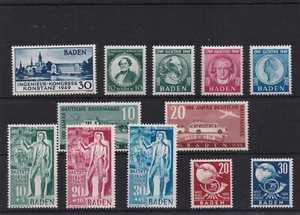 BADEN SERIE COMPLETE DE 12 TIMBRES NEUF* N° 46 à 57 Cote: 134,50€ - Imagen 1 de 1