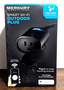Indoor Outdoor WiFi Smart Plug Requires 2.4GHz WiFi Weather Resistant No Hub Req - Picture 1 of 14