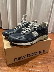 NEW BALANCE 991 DARK NAVY BLACK MADE IN ENGLAND Size US 12 - Picture 1 of 8