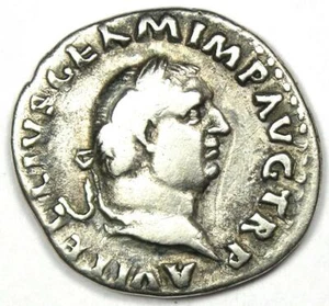 Vitellius AR Denarius Ancient Roman Silver Coin 69 AD - VF - Rare! - Picture 1 of 3