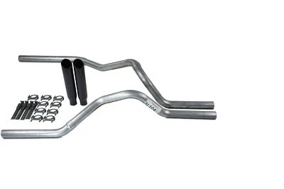 For Chevy GMC 1500 Truck 99-06 2.5" Dual Truck Exhaust Kits No Muffler Black C T Foto 1 de 4
