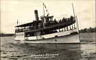 Newport Vt Steamer Boat Anthemis Richardson Real Photo Postcard