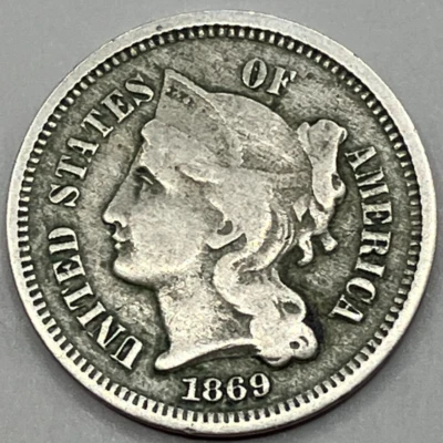 1869 3 Cent Nickel ~ Fine - Image 1 of 2
