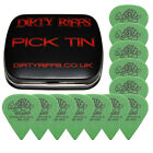12 x plectres/plectres de guitare Dunlop Tortex tranchants - 0,88 mm vert dans un pick étain